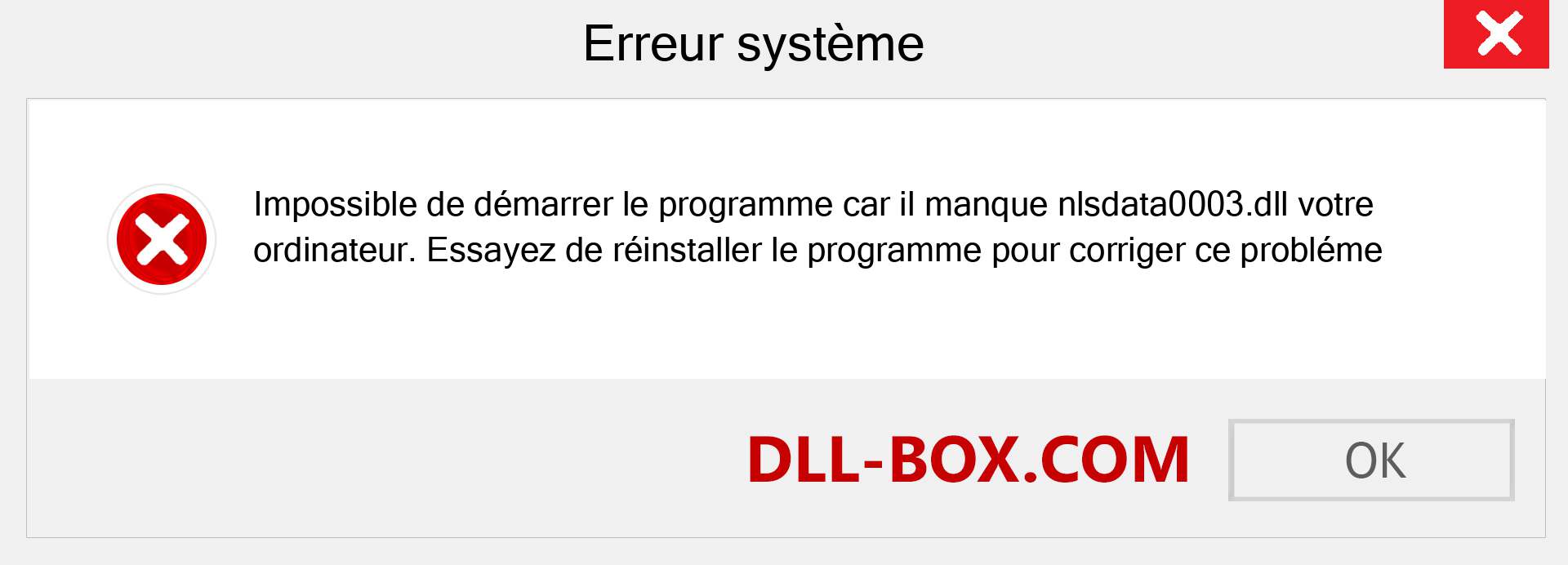 Le fichier nlsdata0003.dll est manquant ?. Télécharger pour Windows 7, 8, 10 - Correction de l'erreur manquante nlsdata0003 dll sur Windows, photos, images